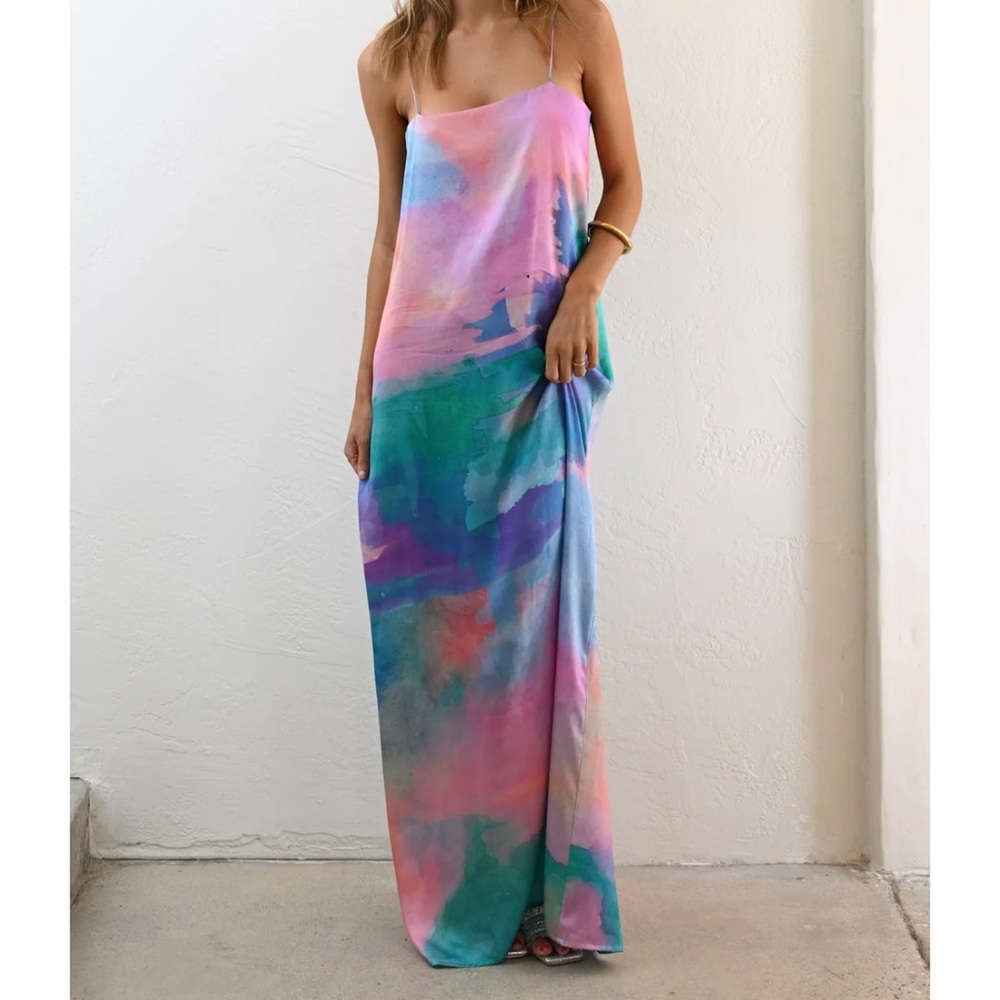 ISO Yellow the Label Cindy Maxi Shift Dress